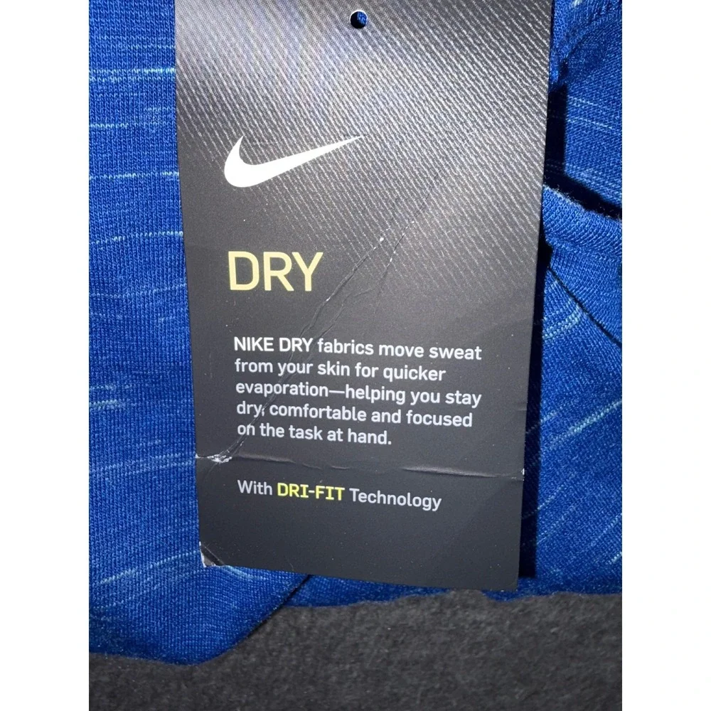 Nike Womens Dry Training Tank Top Blue Space Dye Dri-FIT AQ9854-438 Large